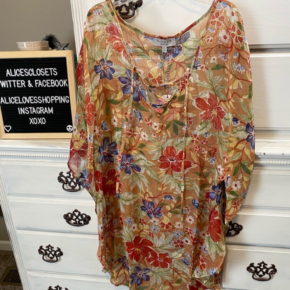 Floral Chiffon Cover Up/Dress - Picture 5 of 12